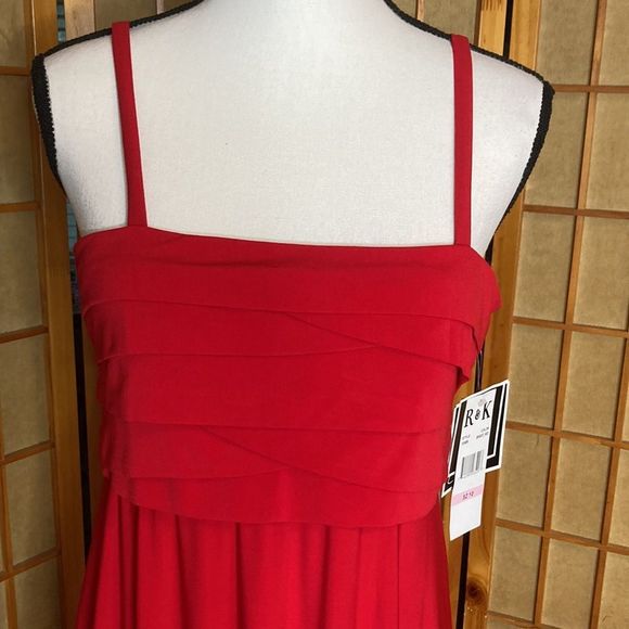 R&K Originals Dress Red Empire Waist Maxi Dress - Picture 2 of 10